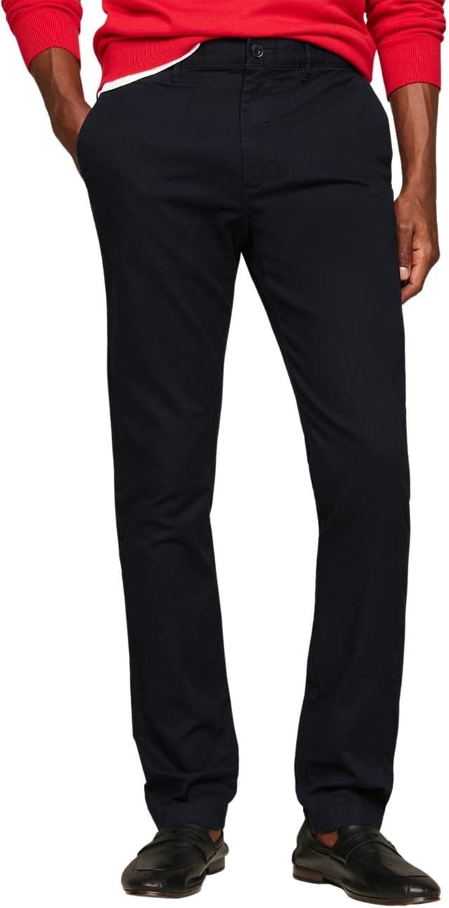 Tommy Hilfiger Herren Chino Hose Bleecker Essential Twill Slim Fit 31W / 29L Blau (Desert Sky) 🌟