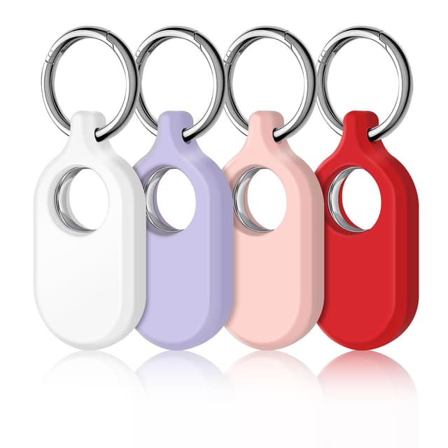 LETREEN Hülle für Samsung Galaxy SmartTag 2 📱🔑 4er Pack Silikon Anti-Kratz Tragbar Locator Tracker Hülle 🛡️