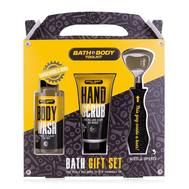 🎁 Accentra BATH + BODY TOOLKIT Geschenkset für Männer mit Flaschenöffner - Pflegeset für Herren 🚿🧴