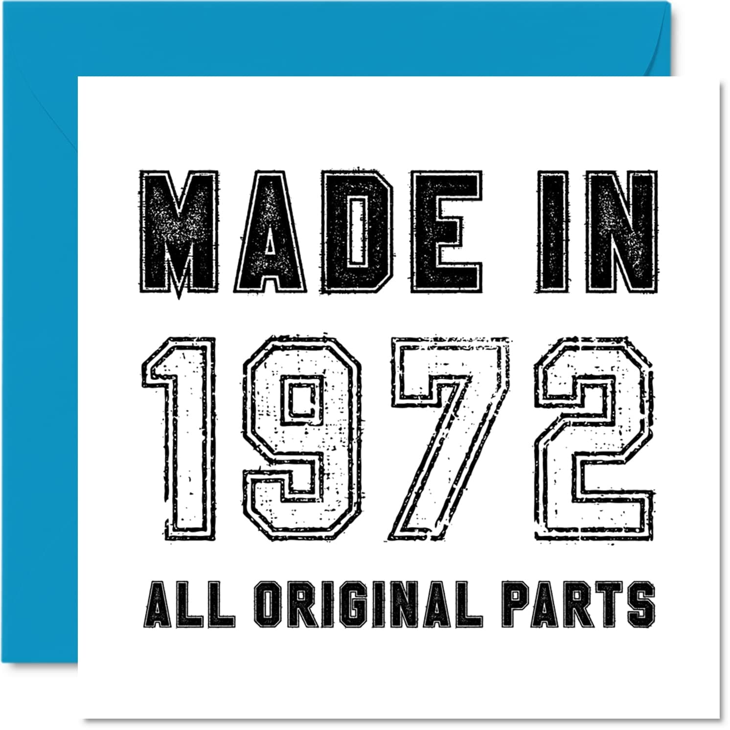 51. Geburtstagskarte Made in 1972 🎉