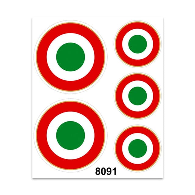 🇮🇹🏍️ Aufkleber Kokarde Italien 14x16 cm - Angebot!