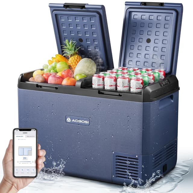 🌊🏞️ AAOBOSI Kompressor Kühlbox 95L - IPX4 Wasserdicht & Robust
