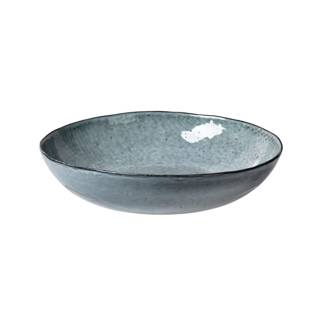 🥗 Broste Copenhagen 14533088 Salatschale, Steinzeug, Nordic SEA 34,5x7,5cm 🌊
