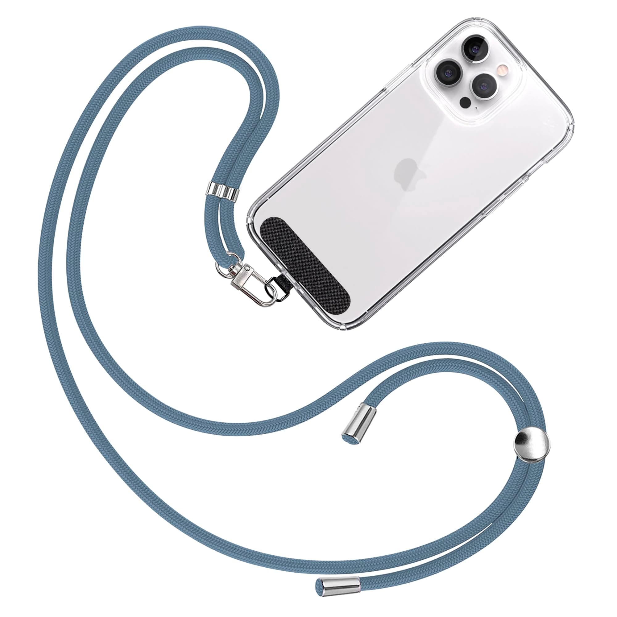 📱🔑 TBOC Handykette Schlüsselband [Blau] Zum Aufhängen Nacken Handykette Universal mit Pad [Schwarz] Handyband Zum umhängen