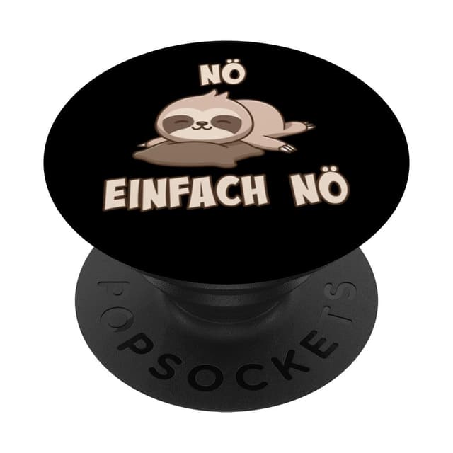 😴 NÖ Faultier Lustiger Cooler Spruch Faule für Jungs & Mädchen PopSockets Klebender PopGrip 😴