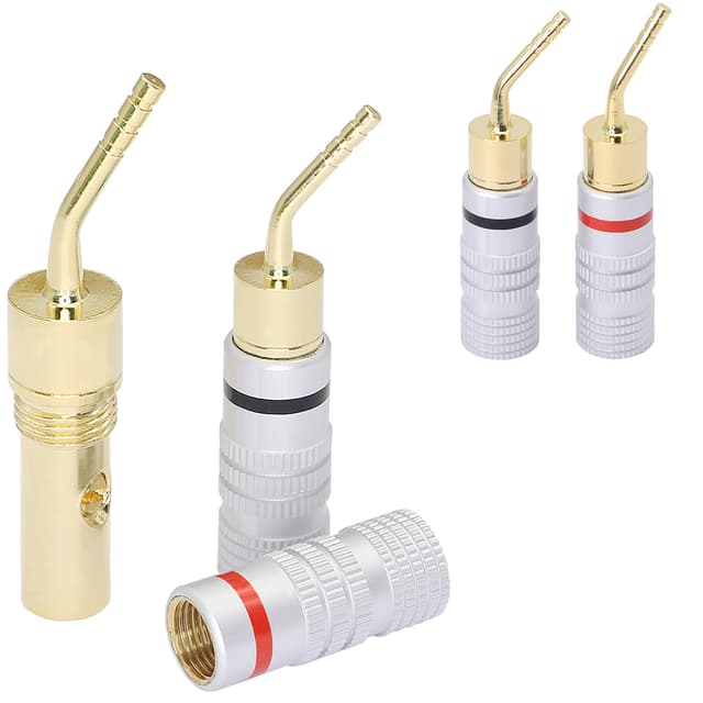 GELRHONR 2 mm Bananenstecker, Schraubtyp, Lautsprecher-Pin-Anschluss, 4 Stück