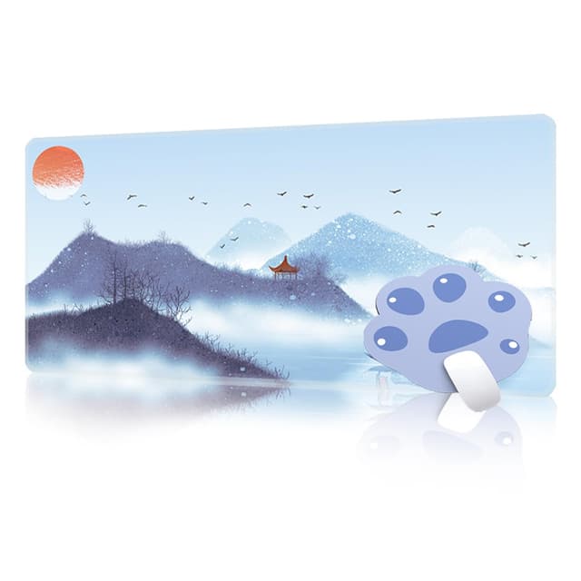 🌈 FAIRYGATE Schreibtisch Unterlage Mauspad Groß Schreibtisch Gaming Landschaftmalerei Gummi Mauspad 🌟