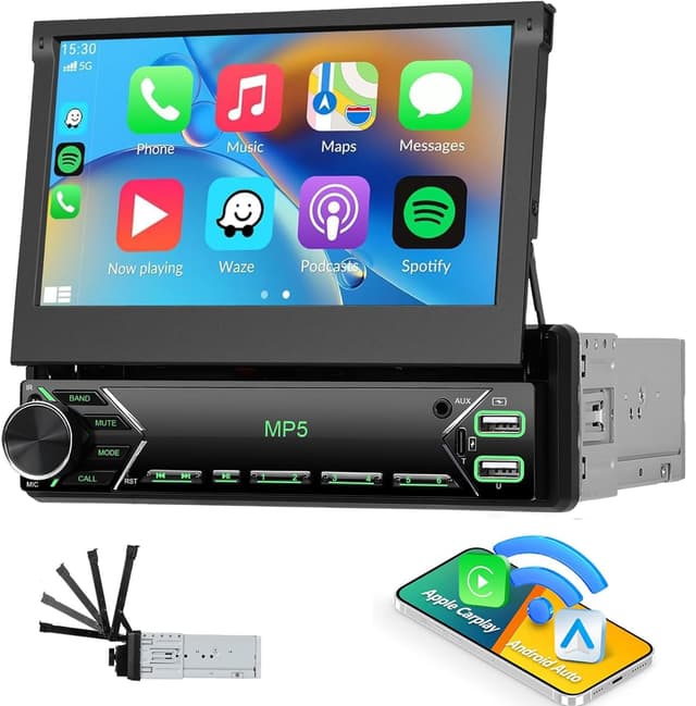 🚗💿 CAMECHO Upgrade Wireless 1 DIN Carplay Android Auto Autoradio