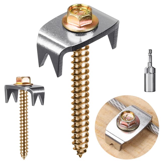 🔨🔩 Insaga 200pcs Zaunklammern | 304 Edelstahl Krampennägel