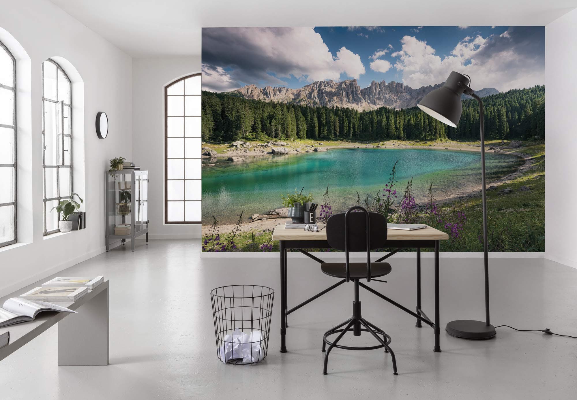Komar Vlies Fototapete DOLOMITENJUWEL | XXL Tapete 🏞️🖼️ | Dekoration für Schlafzimmer, Wohnzimmer, Büro, Flur