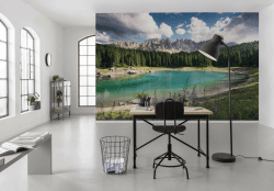 Komar Vlies Fototapete DOLOMITENJUWEL | XXL Tapete 🏞️🖼️ | Dekoration für Schlafzimmer, Wohnzimmer, Büro, Flur
