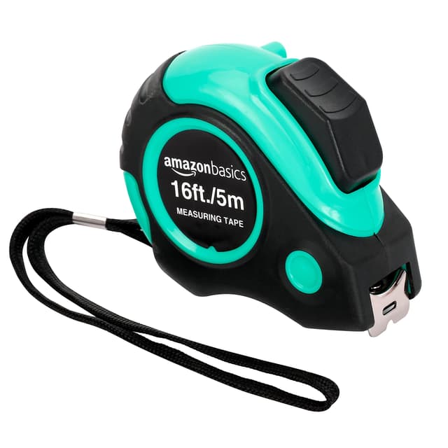 📏 Amazon Basics Maßband, 4,88 m (16 Fuß), Türkis 📏