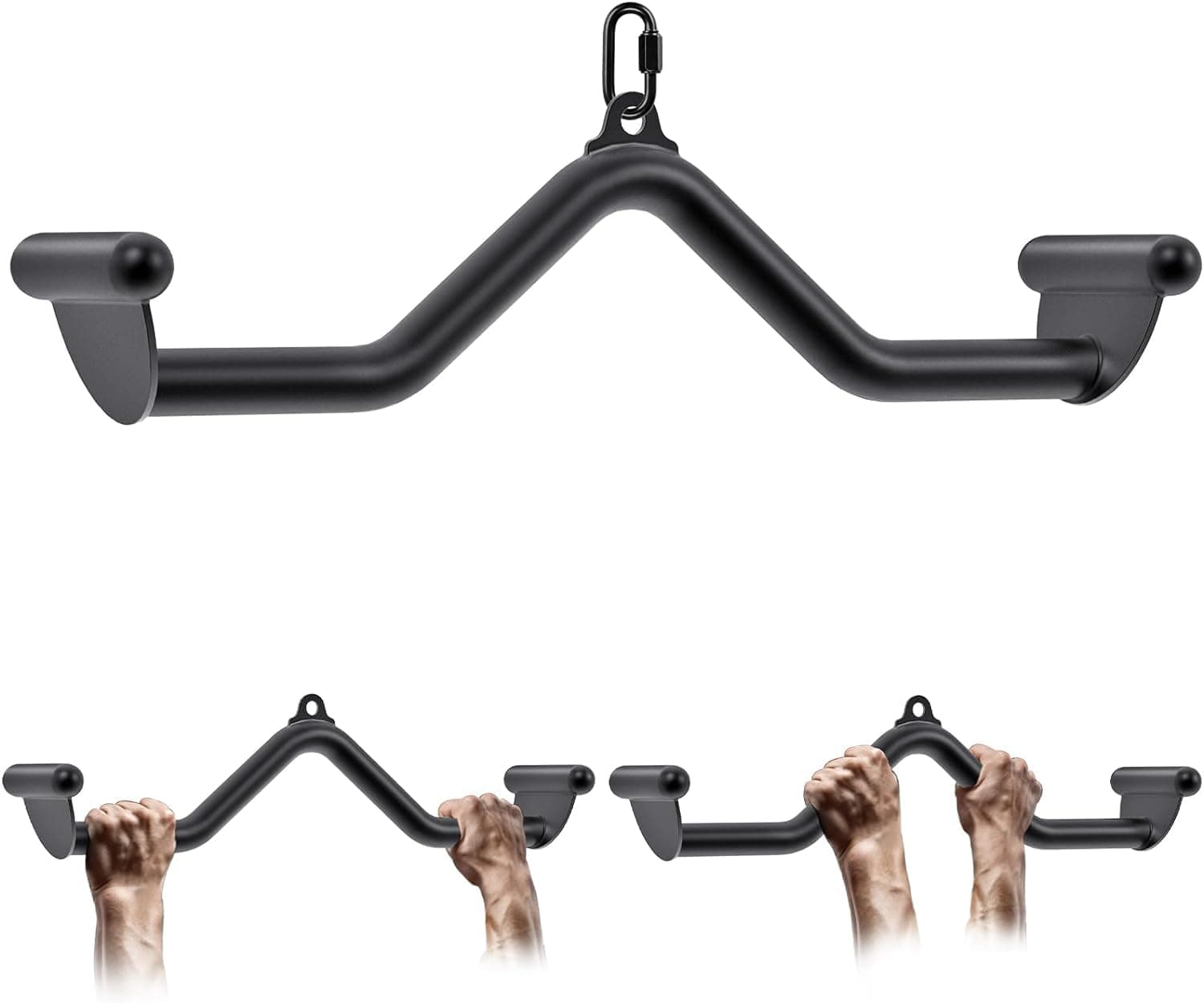 SELEWARE 61.0 cm Multi-Grip Latzugstange 🏋️‍♂️ - Langlebiger legierter Stahl, ergonomischer Griff, vielseitige Kabelmaschinenbefestigung