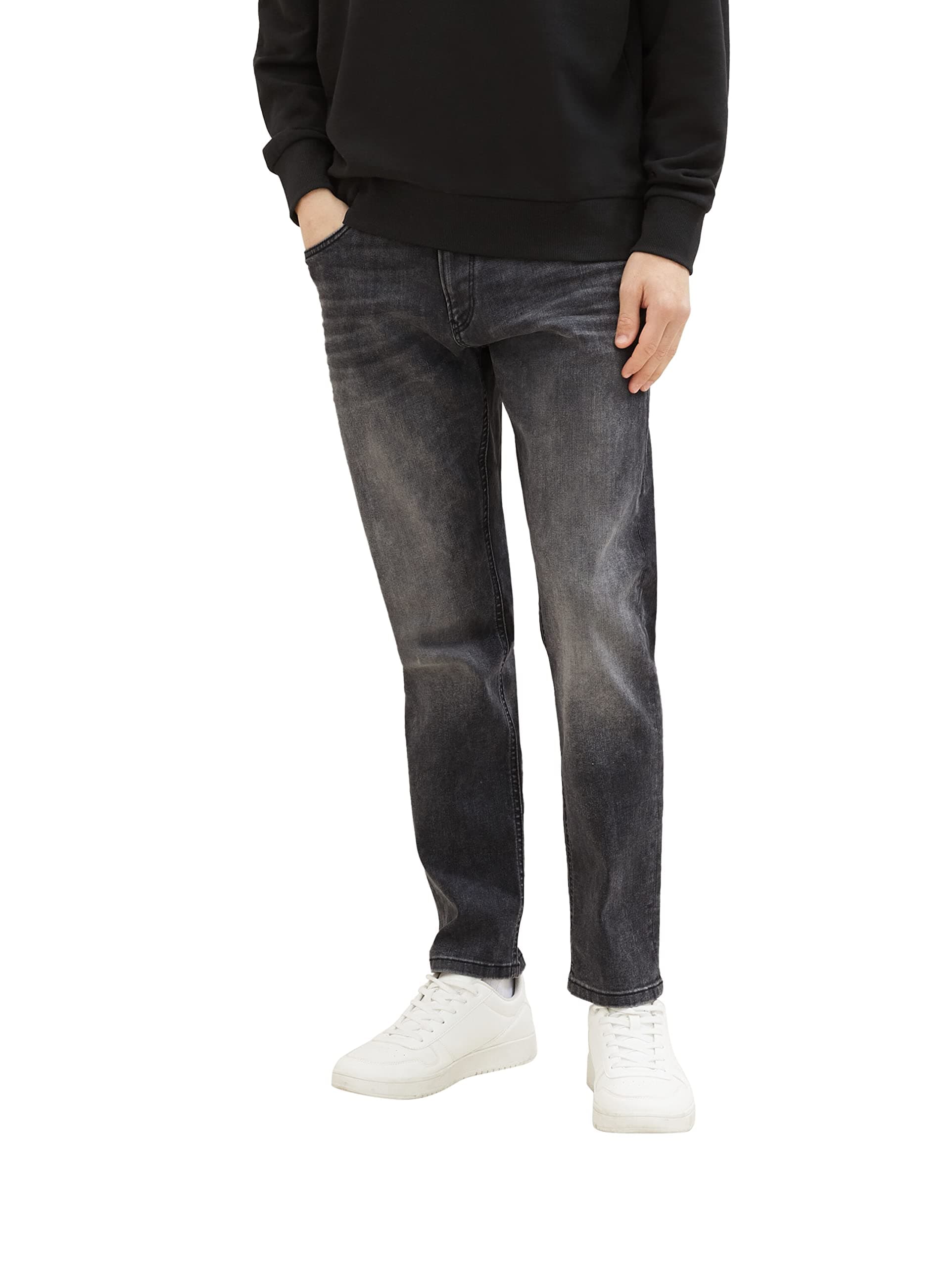 👖 TOM TAILOR Denim Herren Slim Tapered Jeans 34W / 34L 10219 - Used Mid Stone Grey Denim
