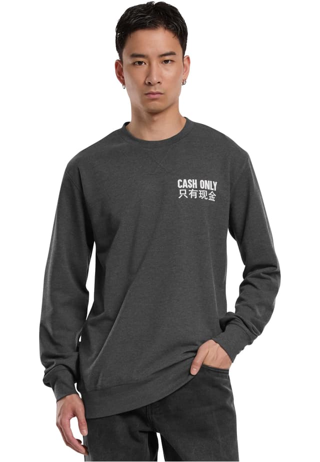 🔥 Deal des Tages! Mister Tee Herren Cash Only Crewneck M Charcoal