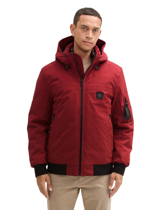 🔥 Mega-Deal! TOM TAILOR Herren Blouson Jacke XL 13721 - Burgundy Dark Red