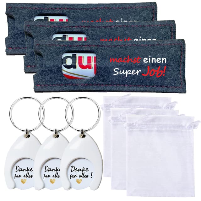 MKISHINE 3pc Einkaufswagenchip + 3pcs Hülle Filz Geschenke für duplo Schokolade