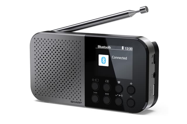 📻 SHARP DR-P520(GY) Tragbares Digitalradio (DAB/DAB+/FM mit RDS, USB, Bluetooth 5.3) Speicher für 120 Sender, 3,5mm Klinke, Wecker-Funktion, Grau/Schwarz Angebot!
