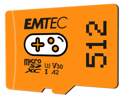 🎮 Emtec Gaming ECMSDM512GXCU3G MicroSD-Karte, 512 GB, Orange 512GB 🚀