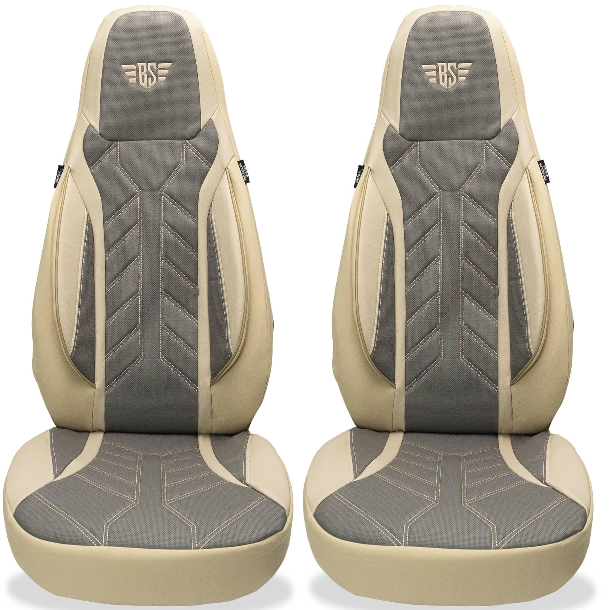 🚐 BREMER SITZBEZÜGE Wohnmobil Schonbezüge für FIAT Ducato Jumper Boxer DPL509 DPL509 - Beige/Grau