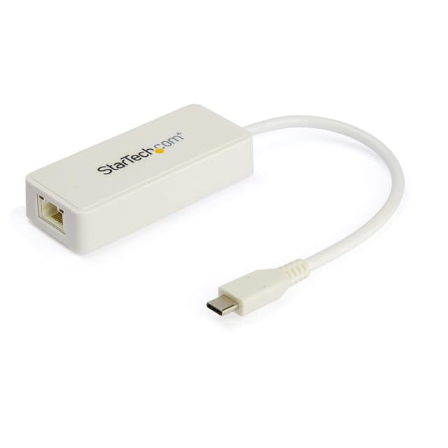 StarTech.com USB-C auf Gigabit Ethernet Adapter mit USB-A Port - Weiß