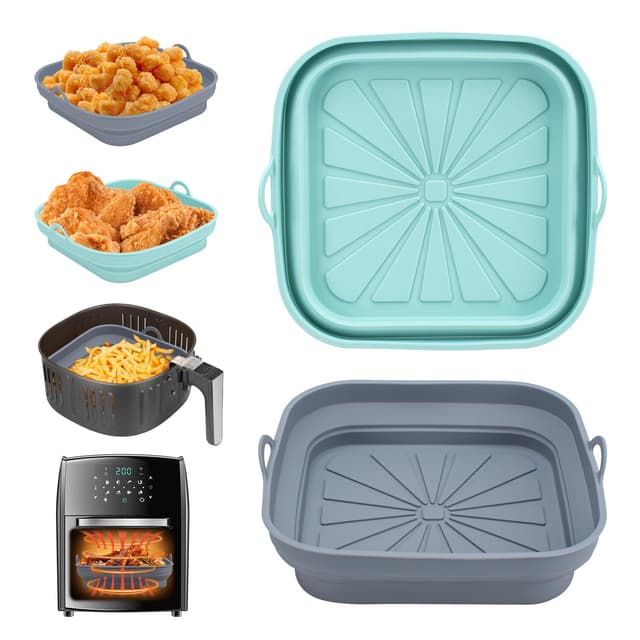 🔥 Angebot! Alyvisun Silikonform für Heißluftfritteuse 2 Stück 🍳🥓🍗