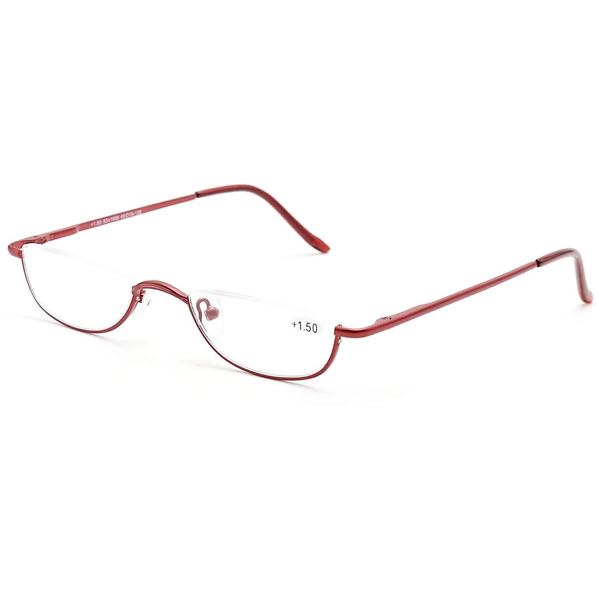 🌙👓 KoKoBin Unisex Lesehilfe Half Moon Halbrandrahmen