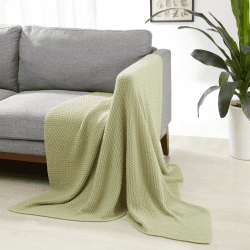 Amazon Basics Raumdekor-Überwurfdecke Kuscheldecke, 127 x 152 cm, Salbeigrün 🛋️