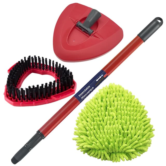 🚗 HomeTimes Ersatzteile für Vileda mit Teleskopstiel Mikrofaser Auto Wasch Mopp Bürste Basis Dusche Scheuerbürste für Auto Fenster Böden und Oberflächen 🧼