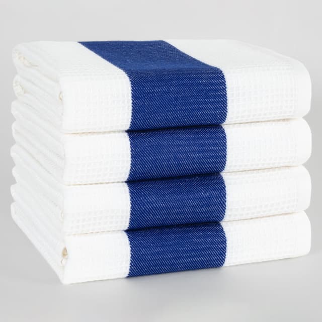 Angebot: Hammetex 4er Set Geschirrtücher - 100% Baumwolle Waffel Küchentücher 50x70 cm 🌟