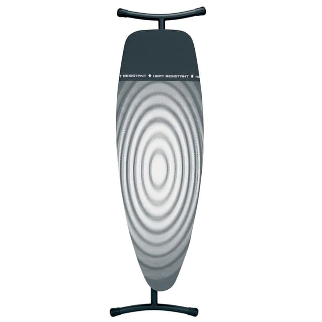 Brabantia - Bügelbrett D - für Dampfbügeleisen & Dampferzeuger - ⭐ Höhenverstellbar - Hitzebeständige Parkzone - Titan Oval ⭐