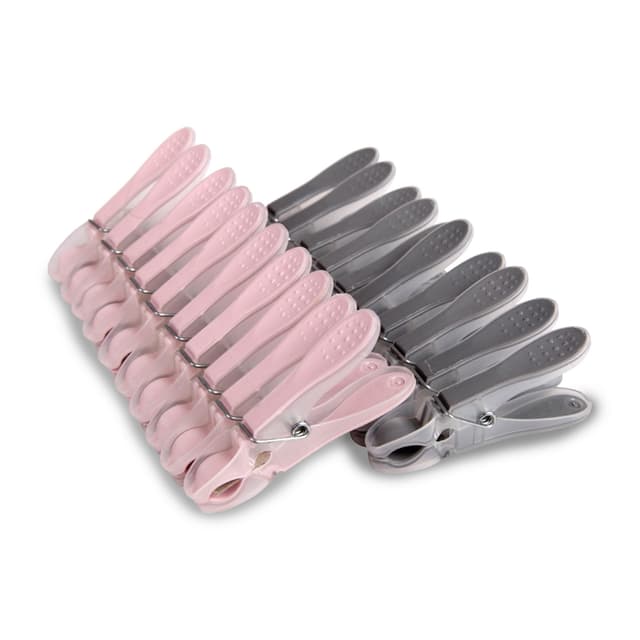 🌈 Praktisches Wäscheklammer Set 20er Anthrazit Rosa
