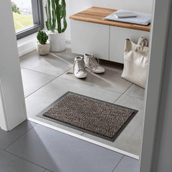 Taracarpet Schmutzfangmatte Azurit - Fußbodenmatte - Fußmatte - Fußabtreter - Braun - modisch meliert - 80x120 cm Braun