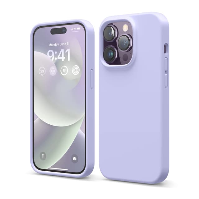 elago Liquid Silicone Case Kompatibel mit iPhone 14 Pro Hülle (6.1") 💜 - Stoßfeste Handyhülle