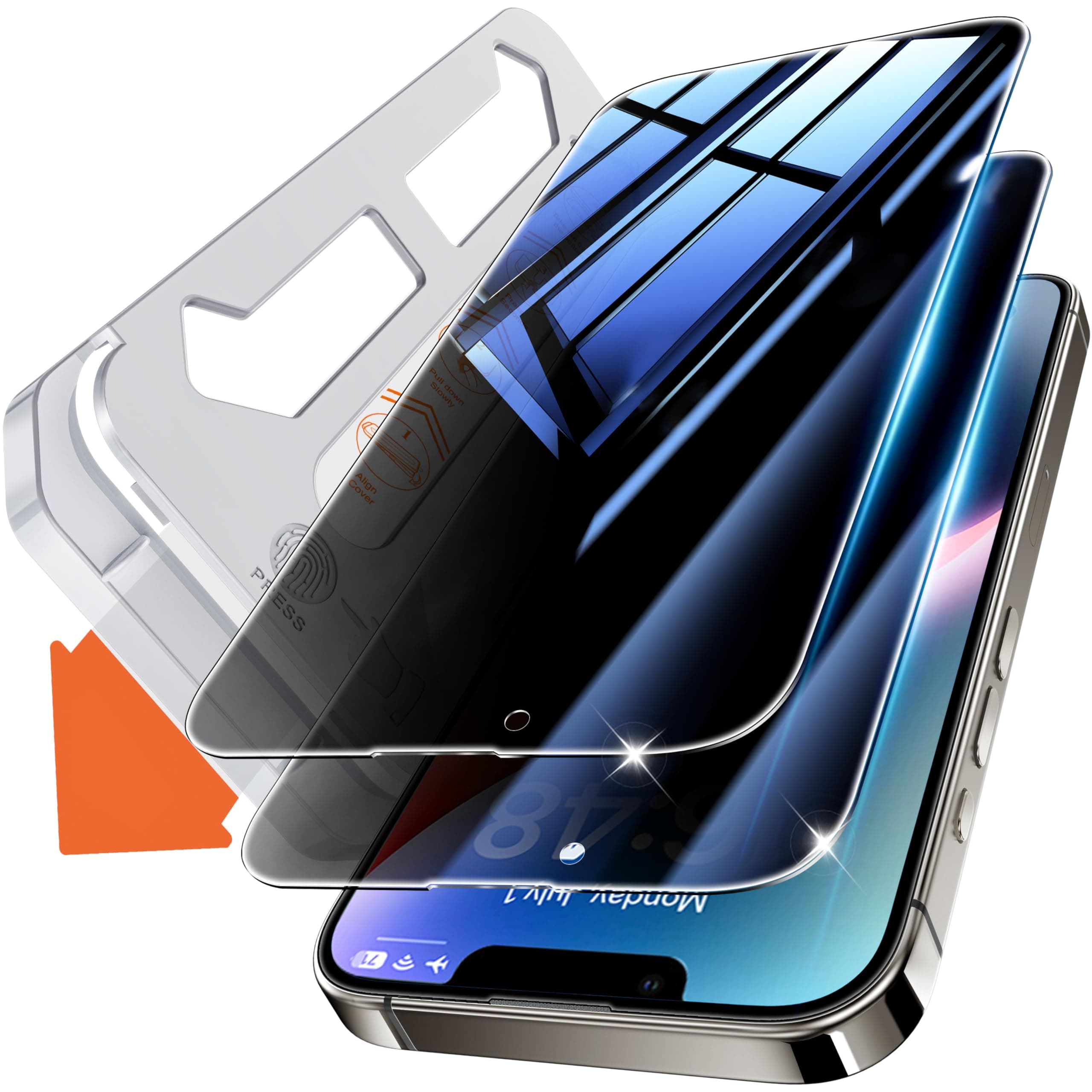 Tentoki Sichtschutz für Panzerglas iPhone 13/13 Pro/14/16e 6,1 Zoll 📱🔒