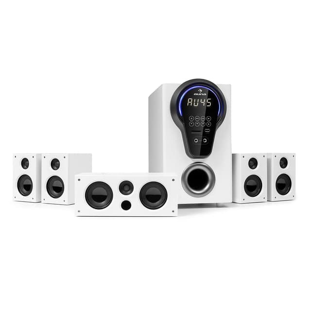 🔊🎬🎶 auna Areal 525 5.1 Soundsystem, Heimkinosystem, 125W, weiß - Angebot