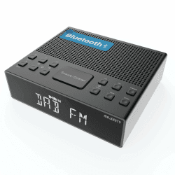 MAJORITY Knapwell | Bluetooth DAB, DAB+ Radiowecker 🎶 | Nachttischradio mit Doppelalarm, Snooze-Funktion, großes dimmbares Display