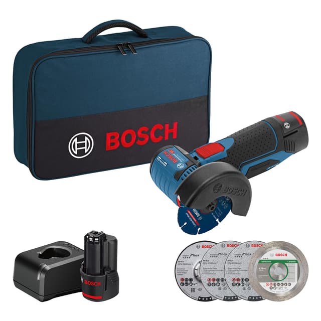 🔧🛠️ Bosch Professional 12V System Akku Winkelschleifer GWS 12V-76 Set