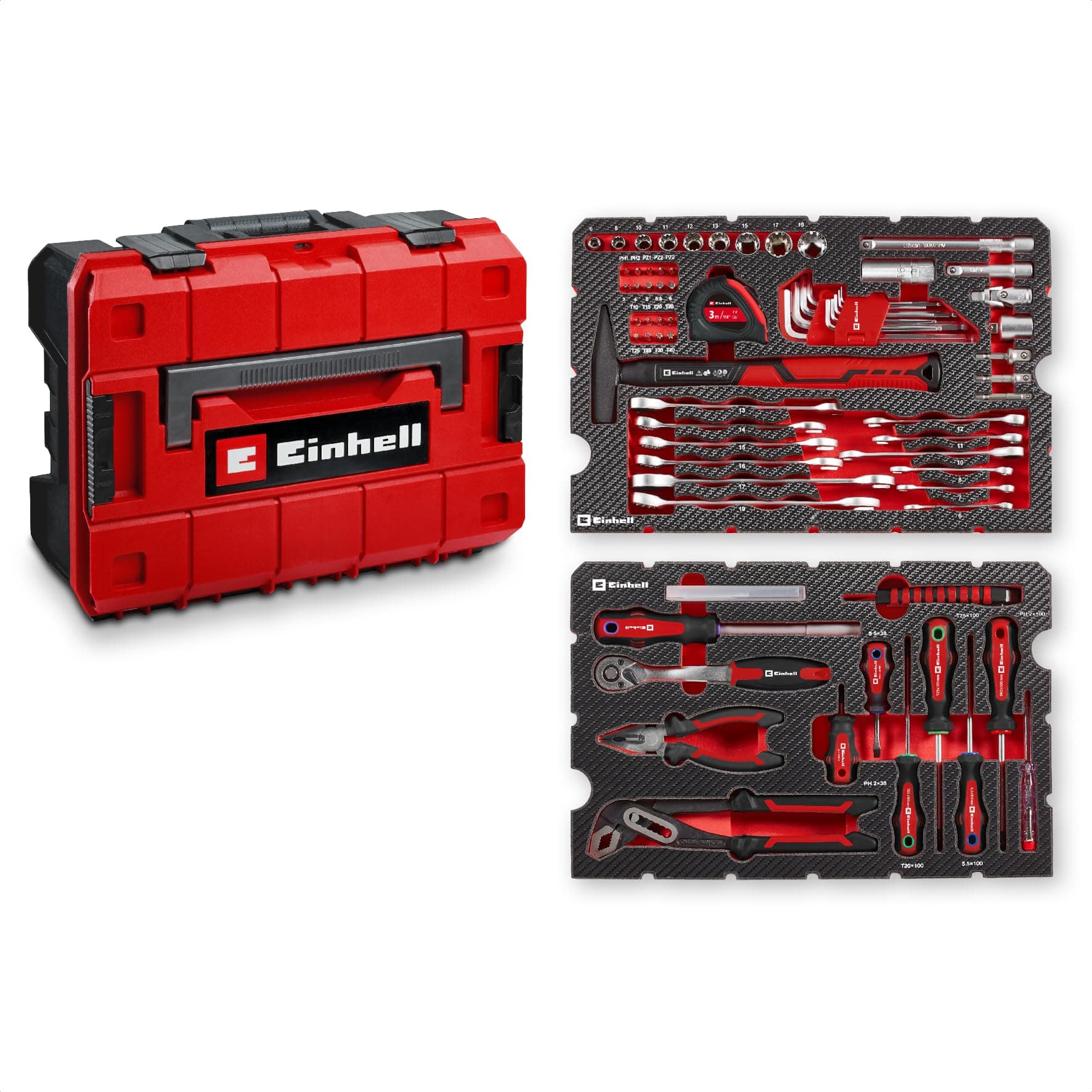 🔧🧰 Original Einhell E-CASE 80-tlg. Werkzeugkoffer - Hochwertiges Werkzeugset