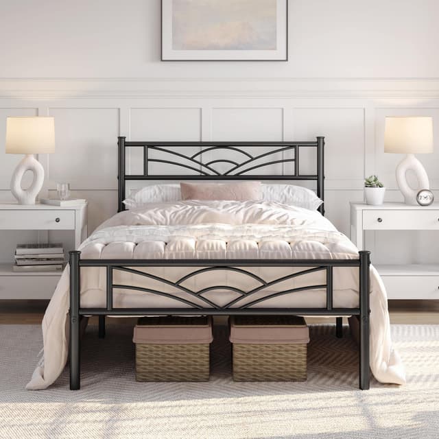 🌟 Yaheetech Metallbett Gästebett 90x200 cm - Robust & Stabil 🌟