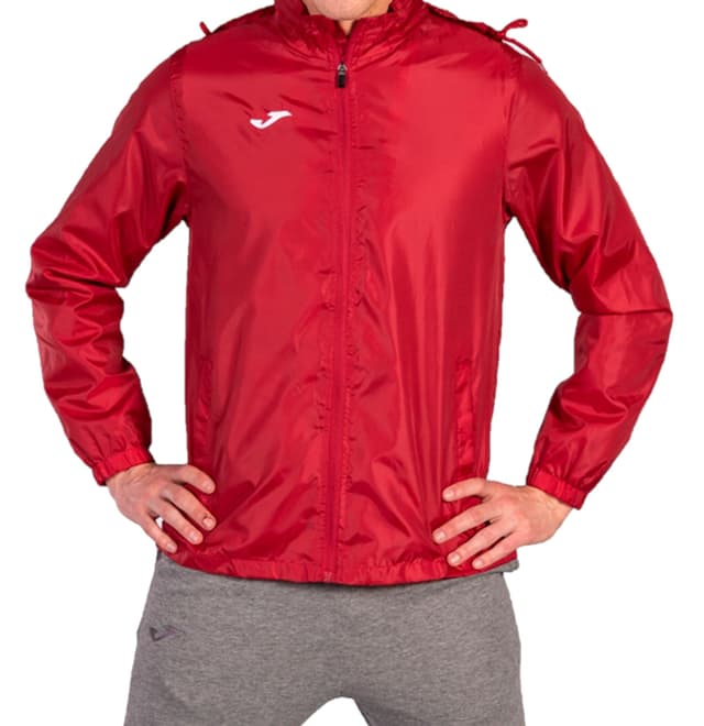 🌧️ Joma Wasserdichte Regenjacke mit Kapuze, 6XS - 3XL - Iris S Rot 🌂