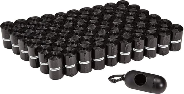 🐶 Amazon Basics Hundekotbeutel: 900 Beutel, Unparfümiert, Schwarz
