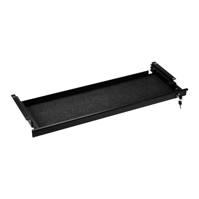 🔒 Abschließbare Unterbau-Schublade 850 x 265 x 45 mm schwarz von SO-TECH®