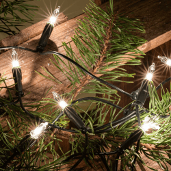 Hellum Lichterkette für innen mit strombetriebenen warmen Lichtern 🌟🎄