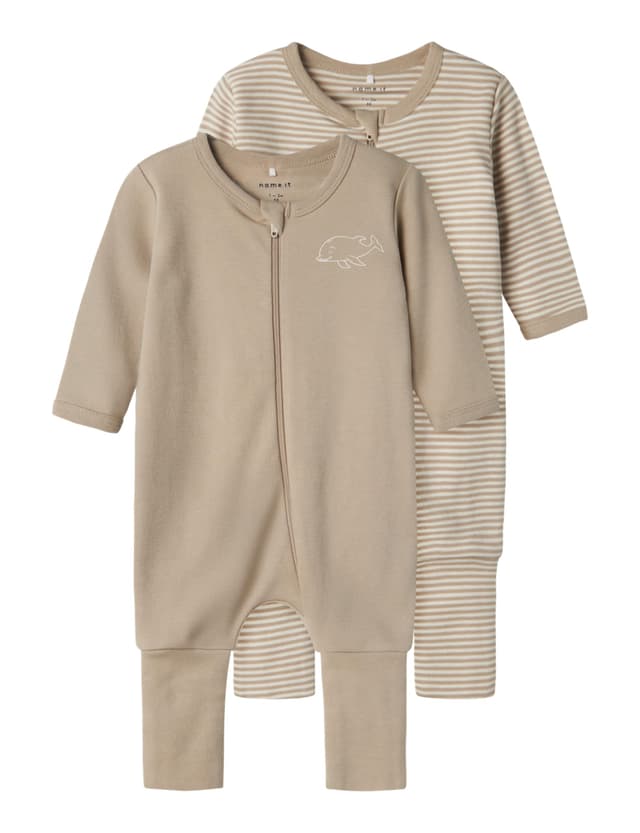 🌟 Super Angebot! NAME IT Kinder Schlafanzug 2er-Pack 104 Pure Cashmere