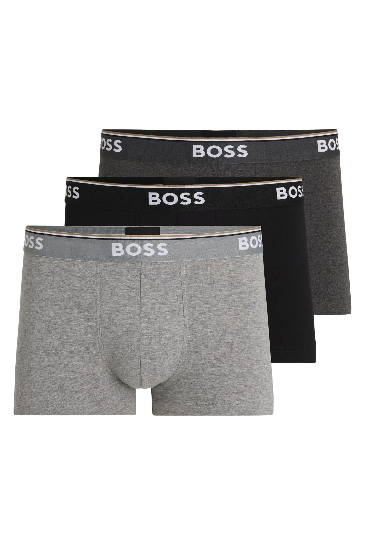 🔥 BOSS Herren Trunk, 3er Pack Power Multi-Pack: Boxershorts M Open Grey 061 - Sonderangebot!