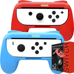 Orzly Grips für Nintendo Switch Joy-Con - Doppelpack (Rot & Blau) 😎🎮