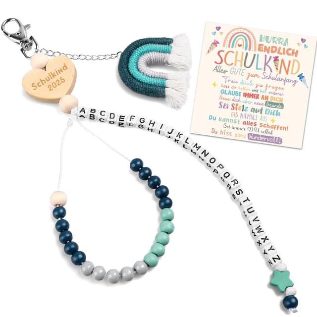 🎓 iZoeL Einschulung Geschenk Junge Blau Rechenkette 2025 Schulkind Geschenk Schultüte Füllung Schulanfang Geschenk 🎁