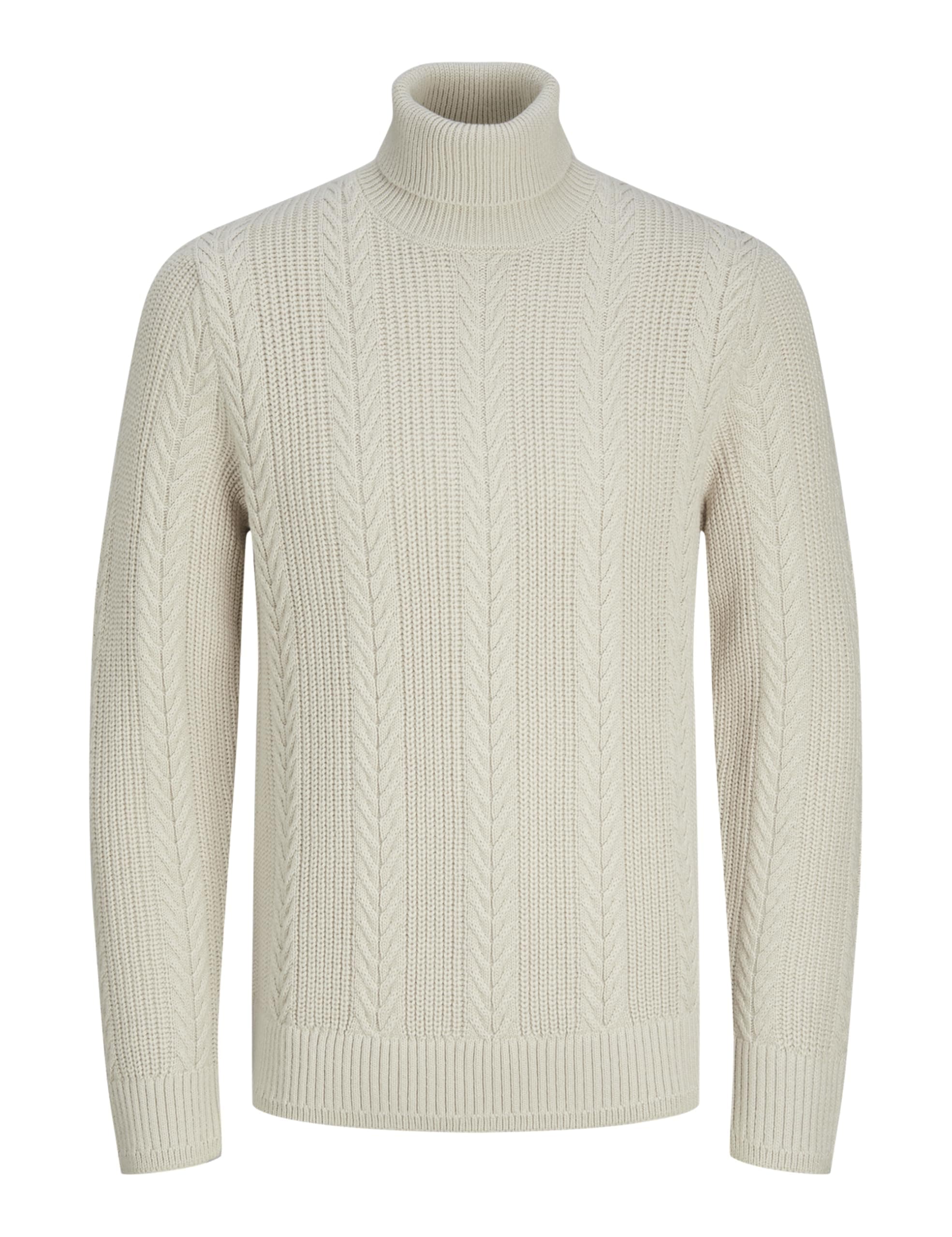🌙 JACK & JONES Herren Jcocipher Knit Roll Neck Strickpullover M Moonbeam 🌟