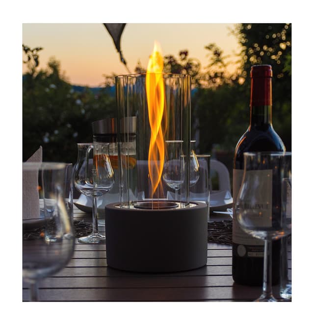 Firell Bioethanol Tischkamin aus massivem Beton 🔥🏆 - Ethanol Tischfeuer Indoor & Outdoor